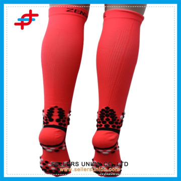 rote Anti-Slipper-Sportsocken Kompressions-Herrensocke benutzerdefiniertes Logo